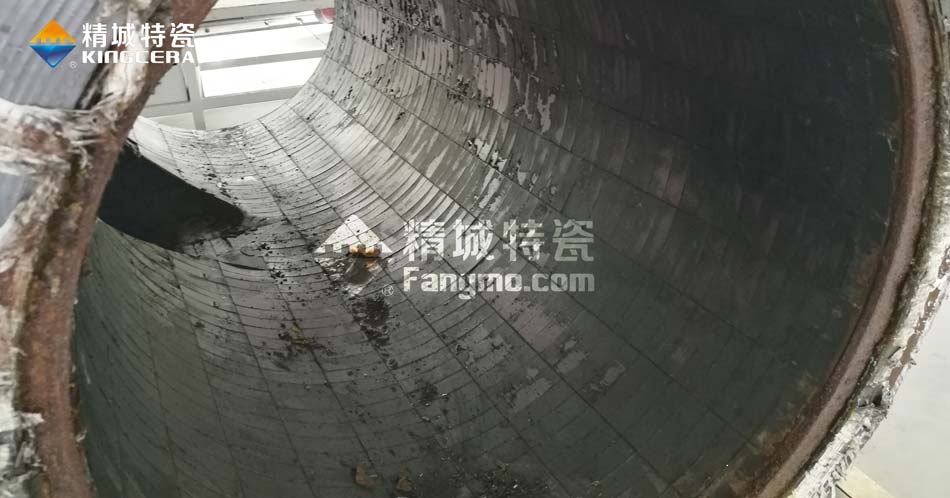運(yùn)行滿兩年的耐磨陶瓷三通管道 運(yùn)行滿兩年的耐磨陶瓷三通管道